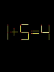 Thử tài IQ: Di chuyển một que diêm để 1+5=4 thành phép tính đúng