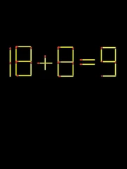 Thử tài IQ: Di chuyển một que diêm để 18+8=9 thành phép tính đúng