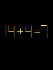Thử tài IQ: Di chuyển một que diêm để 14+4=7 thành phép tính đúng