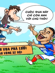 Messi và Mbappe cạnh tranh gay gắt danh hiệu vua phá lưới