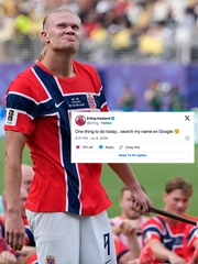 Haaland tranh thủ ngày nghỉ World Cup lên Google tìm… chính mình