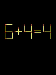 Thử tài IQ: Di chuyển một que diêm để 6+4=4 thành phép tính đúng