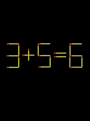 Thử tài IQ: Di chuyển một que diêm để 3+5=6 thành phép tính đúng