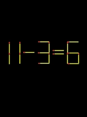 Thử tài IQ: Di chuyển một que diêm để 11-3=6 thành phép tính đúng