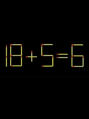 Thử tài IQ: Di chuyển một que diêm để 18+5=6 thành phép tính đúng