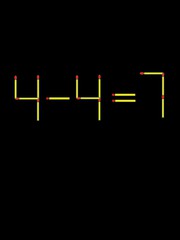 Thử tài IQ: Di chuyển một que diêm để 4-4=7 thành phép tính đúng