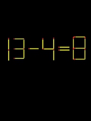 Thử tài IQ: Di chuyển một que diêm để 13-4=8 thành phép tính đúng