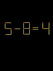Thử tài IQ: Di chuyển một que diêm để 5-8=4 thành phép tính đúng