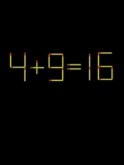 Thử tài IQ: Di chuyển một que diêm để 4+9=16 thành phép tính đúng