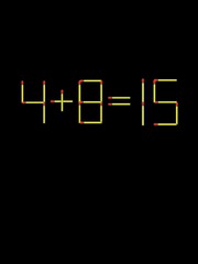 Thử tài IQ: Di chuyển một que diêm để 4+8=15 thành phép tính đúng