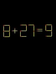 Thử tài IQ: Di chuyển một que diêm để 8+27=9 thành phép tính đúng