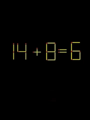 Thử tài IQ: Di chuyển một que diêm để 14+8=6 thành phép tính đúng