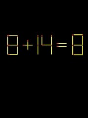 Thử tài IQ: Di chuyển một que diêm để 8+14=8 thành phép tính đúng