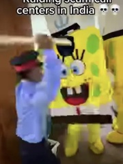 Một YouTuber cùng đội quân SpongeBob 'đột kích' trung tâm lừa đảo