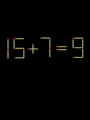 Thử tài IQ: Di chuyển một que diêm để 15+7=9 thành phép tính đúng