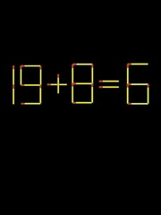 Thử tài IQ: Di chuyển một que diêm để 19+8=6 thành phép tính đúng