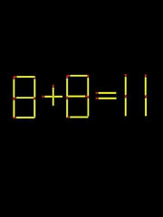 Thử tài IQ: Di chuyển một que diêm để 8+8=11 thành phép tính đúng