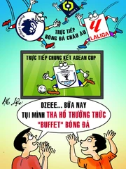 Tiệc buffet bóng đá cuối tuần dành cho người hâm mộ Việt Nam