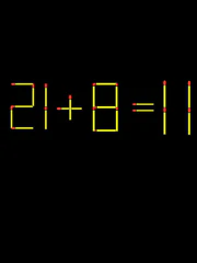 Thử tài IQ: Di chuyển một que diêm để 21+8=11 thành phép tính đúng