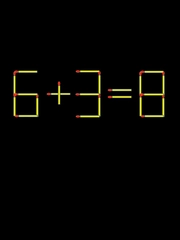 Thử tài IQ: Di chuyển một que diêm để 6+3=8 thành phép tính đúng