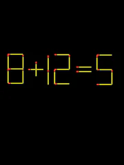 Thử tài IQ: Di chuyển một que diêm để 8+12=5 thành phép tính đúng