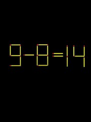 Thử tài IQ: Di chuyển một que diêm để 9-8=14 thành phép tính đúng
