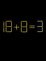 Thử tài IQ: Di chuyển một que diêm để 18+8=3 thành phép tính đúng
