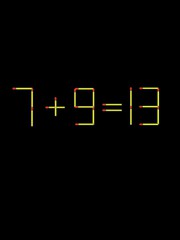 Thử tài IQ: Di chuyển một que diêm để 7+9=13 thành phép tính đúng