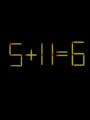 Thử tài IQ: Di chuyển một que diêm để 5+11=6 thành phép tính đúng