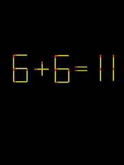 Thử tài IQ: Di chuyển một que diêm để 6+6=11 thành phép tính đúng