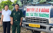 Một cựu chiến binh ở TP.HCM góp chuyến xe 0 đồng chở hàng hóa hỗ trợ đồng bào vùng lũ
