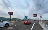 Xe đi cao tốc TP.HCM - Long Thành đã bắt đầu đi tuyến T2 để vào cao tốc Biên Hòa - Vũng Tàu