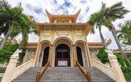 Ngỡ ngàng nhà thờ Tân Hòa mang dáng đình làng Việt