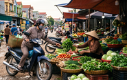 Ngại xuống xe đưa tiền tận tay mà quăng lên bàn cân, mặt quầy, chút tinh tế khi đi chợ