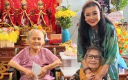 NSND Kim Cương mừng nghệ sĩ Ngọc Đáng 99 tuổi