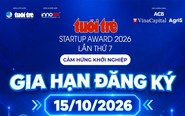 Tuổi Trẻ Startup Award 2026 gia hạn nhận hồ sơ thêm 15 ngày