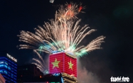 Fireworks, 3D projection light up Ho Chi Minh City in 50th anniversary celebrations