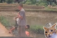 Ông chú ngã cắm đầu vì quá nhiệt tình nhường đường