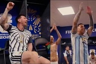 Các cầu thủ Argentina nhảy nhót trong phòng thay đồ khi thắng Ai Cập
