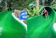 Rủ bà ngoại U80 chơi máng trượt và cái kết...
