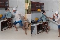 Vợ cao tay khi chồng đùa nhây