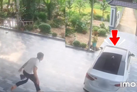 Tài xế đậu xe quên kéo phanh tay và cái kết chạy sấp mặt