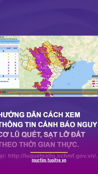 Cách xem cảnh báo nguy cơ lũ quét, sạt lở đất