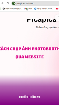 Cách chụp ảnh Photobooth qua website