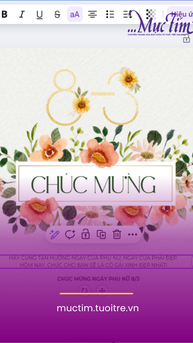 Cách thiết kế thiệp chúc mừng 8-3 trên Canva