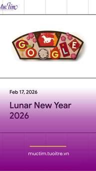 Google ra mắt doodle đón năm mới - Tết Bính Ngọ 2026