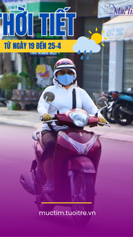 Dự báo thời tiết từ 19 đến 25-4: Bắc Bộ mưa dông, Trung Bộ và Nam Bộ nắng nóng