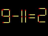 Thử tài IQ: Di chuyển một que diêm để 9-11=2 thành phép tính đúng