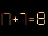 Thử tài IQ: Di chuyển một que diêm để 17+7=8 thành phép tính đúng