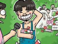 Lượm hàng giả từ bãi rác về tặng vợ